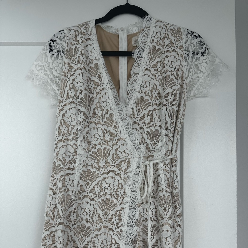 Vici collection romper with lace detail